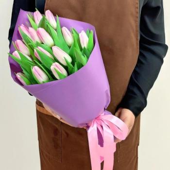 Букет Тюльпаны 15 шт розовые (код: 249744)